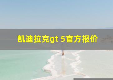 凯迪拉克gt 5官方报价